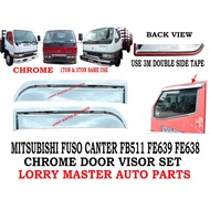 J134S06 CHROME DOOR VISOR SET MITSUBISHI CANTER FUSO FB511 FE639 1TON,3TON LORRY TRUCK AKSESORI