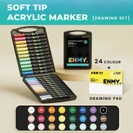 ENMY Acrylic Marker Soft Tip Pen Paint Drawing Colouring Painting Art Pen