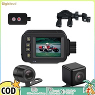 Motorcycle Dash Cam Camera, Front Rear Dual Lens Bike Dashcam, All-Weather Waterproof High-definition Display Screen, Loop Recording, G-Sensor