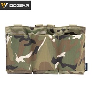 IDOGEAR Mag Pouch Elastic Band Triple Mag Carrier for 308 556 Mag MOLLE System Insert Mag Holder 351