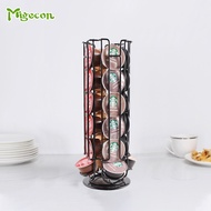 Migecon Dolce Gusto Capsules Holder 24 Slots Nescafe Coffee Capsule Rack Rustless Coffee Pod Holder Organizer Tower 360° Rotatable Storage Rack Stand