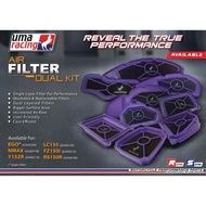 100% ORIGINAL UMA RACING AIR FILTER Y16ZR Y15ZR Y15Z Y15 LC135 135LC AVANTIZ SOLARIS FZ150 RS150 RS1