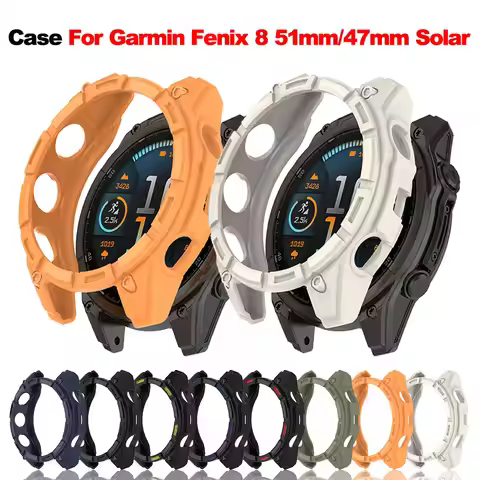 Silicone Protective Cover for Garmin Fenix 8 51mm Solar Soft Silicone Case for Garmin Fenix8 47mm So