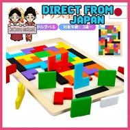 Educational Toy Toy Wooden Tetris Puzzle Jigsaw Puzzle Wooden Puzzle "Tetris" 【DIRECT FROM JAPAN】
