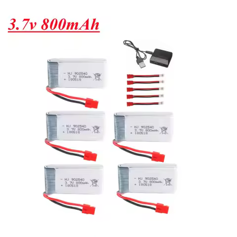 Battery for Syma X5HC X5HW X5UW X5UC RC Quadcopter 3.7V 800mAh Lipo Battery with Charger Set For RC 