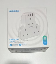 Momax Oneplug 3 Plug Outlet with 2 USB 1 USB-C (White)