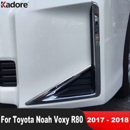 Front Fog Light Lamp Cover Trim For Toyota Noah Voxy R80 2017 2018 Chrome Car Accessories