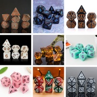 Dice Set of 7 | For DnD D&D MTG RPG TRPG Boardgames Board Game Tarot Cards Magic