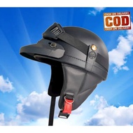 HELM PILOT //HELM RETRO CKASIK//HELM BOGO KULIT SETENGAH KULIT ORIGINAL