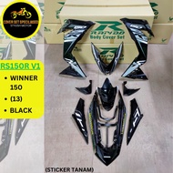 (STICKER TANAM/AIRBRUSH) RAPIDO COVER SET RS150R V1 WINNER 150 (13) BLACK