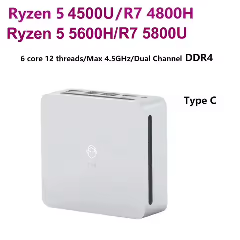 SZBOX Ryzen 5 4500U/R7 4800H/R5 5600H/R7 5800U Mini PC Windows 11 DDR4 3200Mhz NVME SSD WiFi 6 BT 5.