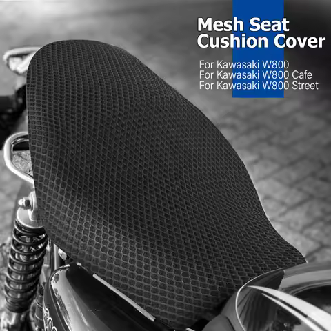 W800 Nylon Mesh Seat Cushion Cover Breathable Insulated For Kawasaki W 800 W800 Street Cafe Motorcyc