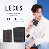 LECOS LV6 High Quality Genuine Leather Men's Wallet Vertical Men's Leather Wallet with Many Luxuriou