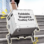 🇸🇬 Ready Stock Foldable Grocery Shopping Trolley Large Utility Cart Collapsible Large Capacity Stair