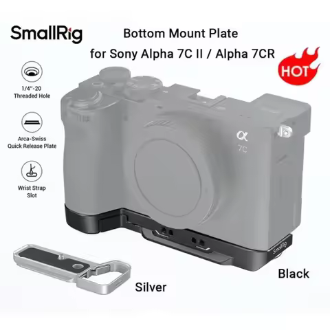 SmallRig 4438 Bottom Mount Plate for Sony A7C II A7CR Arca-Swiss Quick Release Plate for Tripod DJI 
