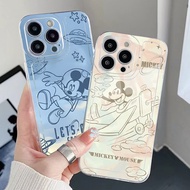 for POCO C65 C55 C40 M6 Pro 4G M4 M3 Pro 5G X6 X5 X4 X3 GT F3 Space Astronaut Mickey Clear TPU Case Air Cushion Square Anti-Drop Cover