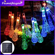 6M LED Solar strip light outdoor garden lights Water Drop String Fairy lights Waterproof for Holiday