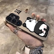 Cute Panda Back View Fashion High-End Trendy Shock-resistant Phone Case Suitable for Samsung S25PLUS