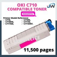Compatible Okidata C 711 710 C710 C710N C710DN C711 C711N C711ND C711DNT Magenta Color Laser Toner