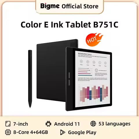 New Bigme B751C ultra-portable color e-paper ink screen reader 7-inch inkkaleido3 boox same style 4+