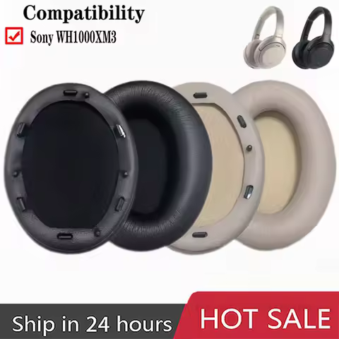 1Pair Replacement Earpads Foam Ear Pads for Sony WH-1000XM3 Headphones Earmuff WH1000XM3 WH 1000 XM3