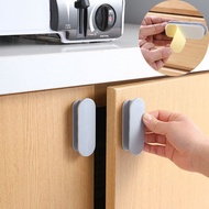 2PCS Door Window Cabinet Punch-Free Drawer Organizer Handle Knobs Plastic Self-adhesive Door Handles Wardrobe Pulls Door Hardware Safety