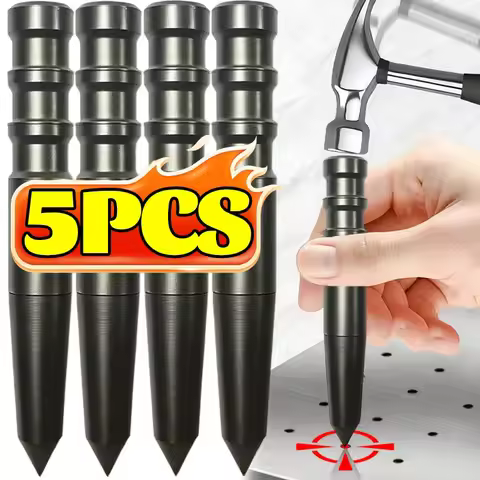 5/1PCS Center Punch Locator Window Breaker Woodworking Punch Carbon Steel Drill Tool Automatic Punch