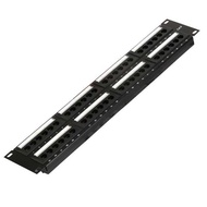 19′′ 2U Cabinet Rack UTP 48 Port Cat6 Patch Panel Rj45 Network Cable Adapter 50U Modular Keystone