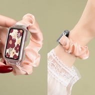 Ice Silk Elastic Scrunchie Strap for Huawei Band 11 11 Pro Smart Bracelet Slim Girl Loop Band Huawei