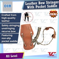 V Club Archery Leather Bow Stringer With Non-Slip Pocket Saddle - Bow Stringing / Unstringing