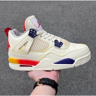 Jordan Air Jordan 4 Retro Co-Branded Rainbow Smiley Face AJ4 Basketball Shoes