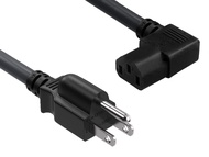 Cable Leader 6 ft 18 AWG Universal Right Angle Power Cord NEMA 5-15P to IEC320 C13R