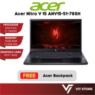 Acer Nitro V 15 ANV15-51-78SH 15.6" Full HD Intel Core i7 13th Gen i7-13620H RTX4050 16 GB 512GB SSD