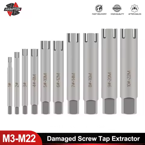 HAMPTON Damaged Screw Tap Extractor M3 M4 M5 M6 M8 M10 M12 M14 M16 M20 M22 Broken Screw Tap Remover
