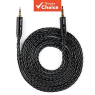 KBEAR AUX08 plus earphone cable 1.4M 2M 6ft 3.5mm Replacement Audio for Beats Braided 4N OFC Stereo 