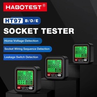 HABOTEST HT97 Digital Socket Tester Smart Voltage Detector RCD GFCI Voltage Test EU US UK Plug Large