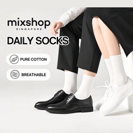 mixshop Cotton Socks, Unisex Daily Wear Socks, White Socks, Black Socks, School socks, Breathable