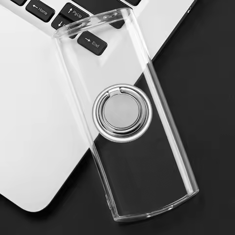 For Nokia 105 4G 1.8" Nokia105 2021 Back Ring Holder Bracket Phone Case Smartphone TPU Soft Silicone