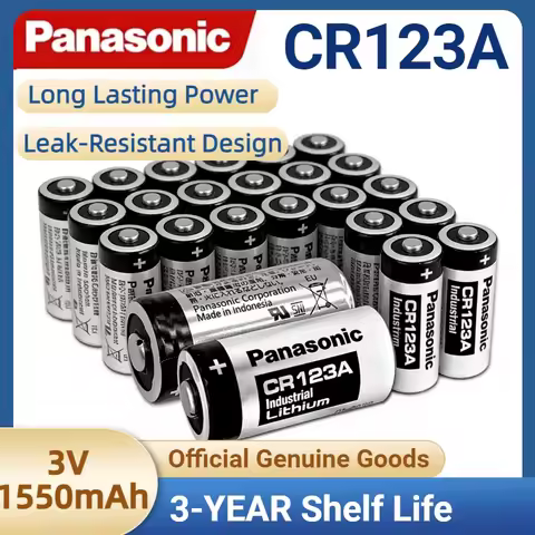 2-20PCS Original Panasonic CR123A Lithium 3V Arlo Camera Battery CR123A CR17345 DL123A EL123A 123A