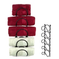 Towel Rack Wall Mounted Bathroom Towel Storage Hanging Towels Holder 5 Tier Individual Towel Rail, Accessory