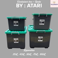 Atari 43 50 75 100 Liter Wheel Box Container Multipurpose Container Box Super Storage Box