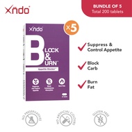 [Bundle of 5] Xndo Block &amp; Burn™ Appetite Blocker™ 40 Tablets