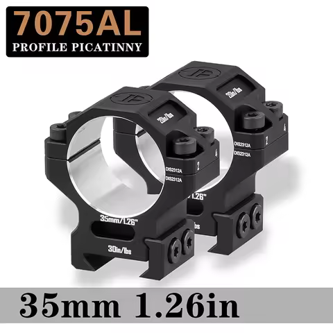 Discovery 7075 Aluminum Scope Rings – 25.4mm/30mm/34mm Tube | Fits 0.97"/1.26"/1.45" Scope Mount for