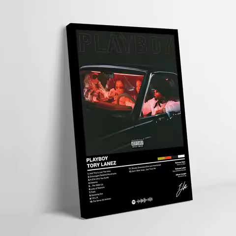 Tory Lanez - PLAYBOY Printing Poster Customizable Pictures Wall Art Canvas Painting for Bedroom Deco