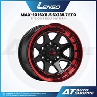 Lenso MAX-10 - Matte Black Red Lip 16x8.5 ET0 6x139.7 (1 Piece)