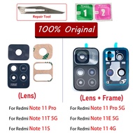 100% Original Back Camera Glass Lens Cover with Frame Holder Replacement For Xiaomi Redmi Note 11S 1