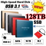 Portable High-speed Solid State Drive 2TB 4TB 8TB 16TB 64TB 128TB SSD Mobile Hard Drives External St