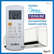 Midea / Topaire Replacement For Midea Topaire Air Cond Aircond Air Conditioner Remote Control RG-57