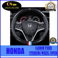 Csauto HONDA CIVIC CITY CRV ACCORD STEERING WHEEL COVER LEATHER HRV BRV ODDYSSY STREAM ACCESSORIES