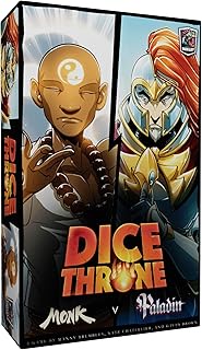 Dice Throne: S1R Box 2 Monk v Paladin (ROX637) - Dice Game for 2-6 Players (Ages 16+) - Classic Fant